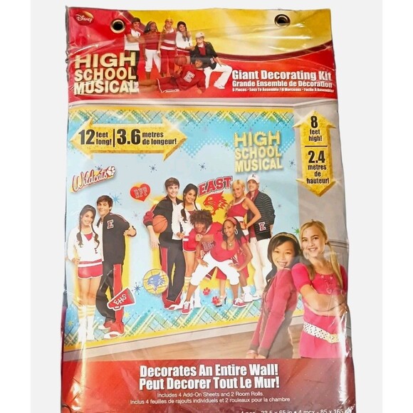NEW High School Musical Entire Wall Room Decorating Kit Party Backdrop 12 Ft NOS - Picture 2 of 6